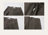 Wide Leg Pleated Wool Houndstooth Pants