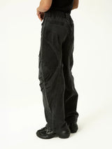 Men's Vintage Wide Leg Cargo Jeans