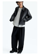 Merino Wool Pleated Elastic Waist Pants