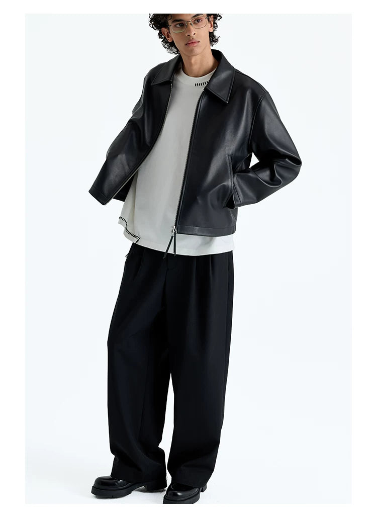 Merino Wool Pleated Elastic Waist Pants