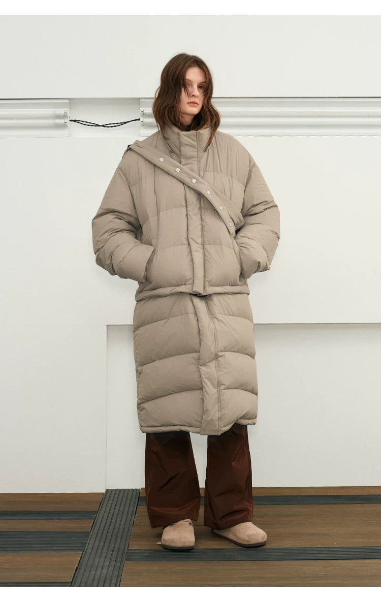 Versatile 90% Down Detachable Waterproof Jacket