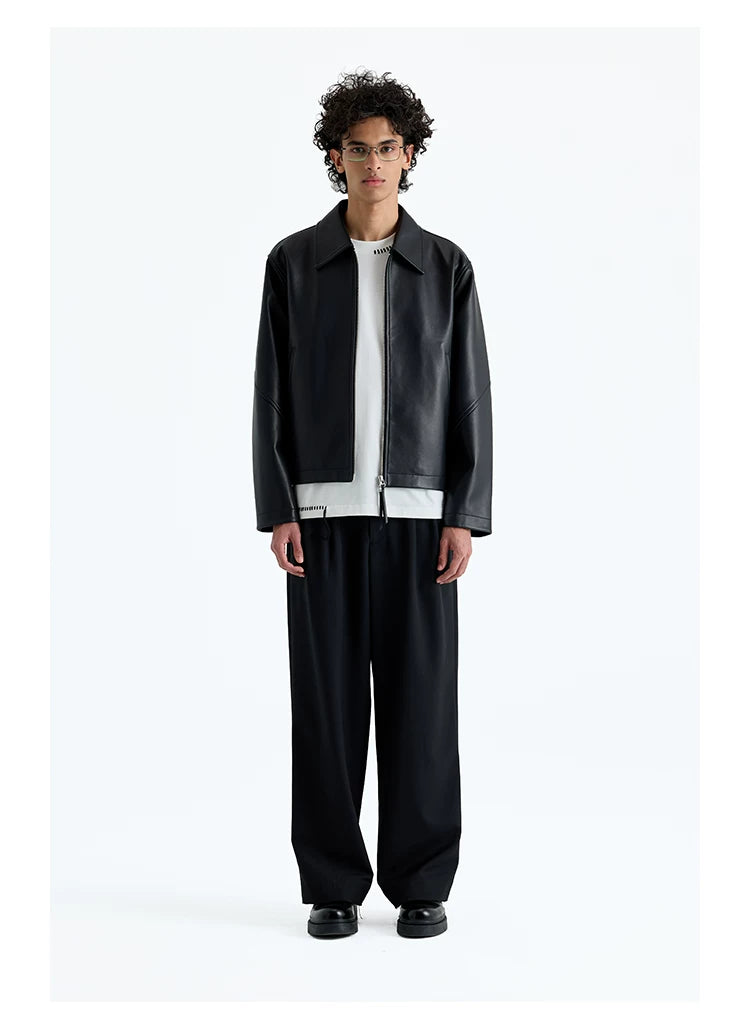Merino Wool Pleated Elastic Waist Pants