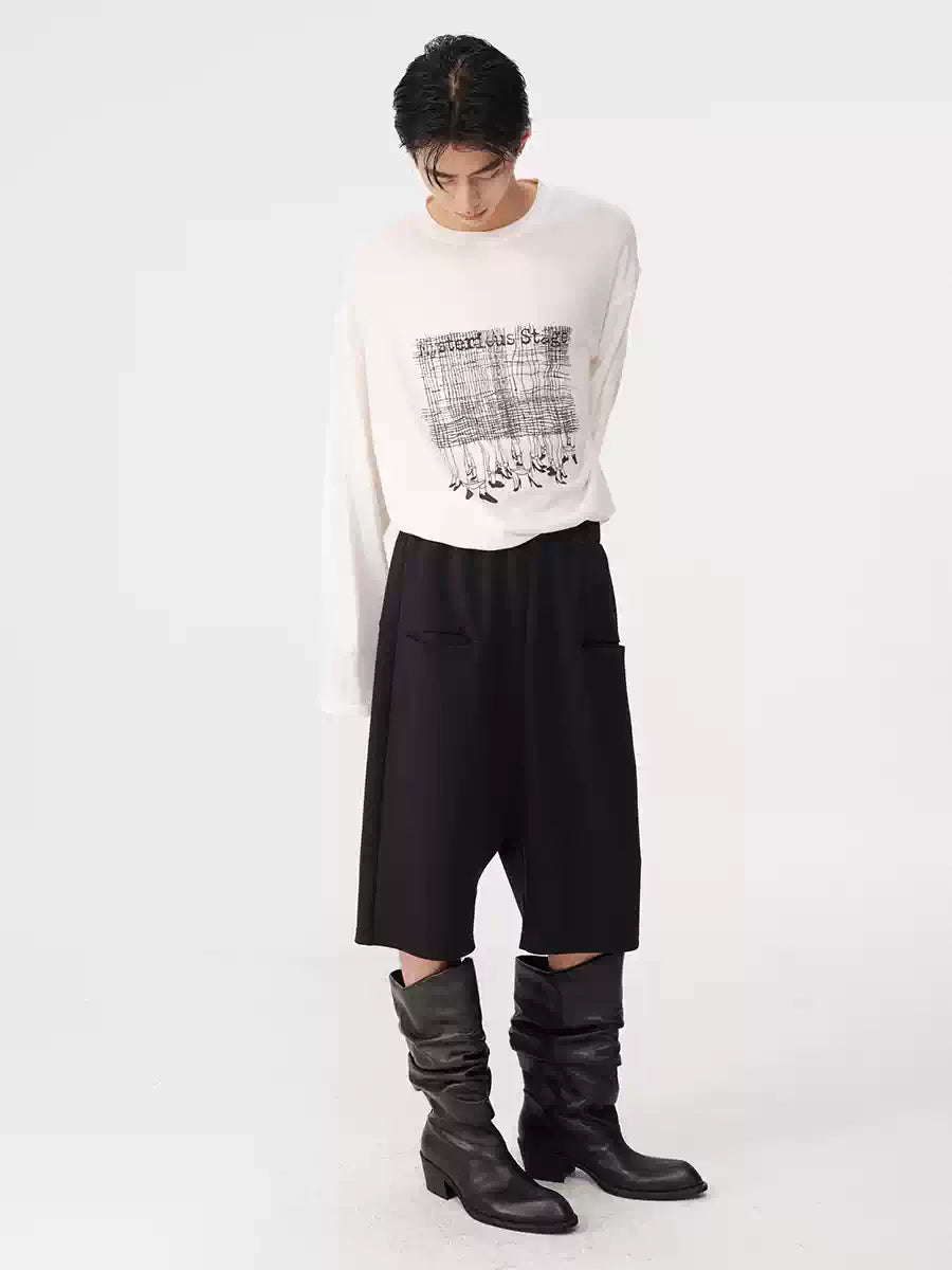 Pocketed Low-Rise Tencel Shorts