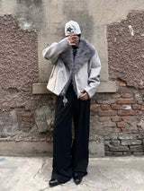 Men's Winter Detachable Rabbit Fur Coat