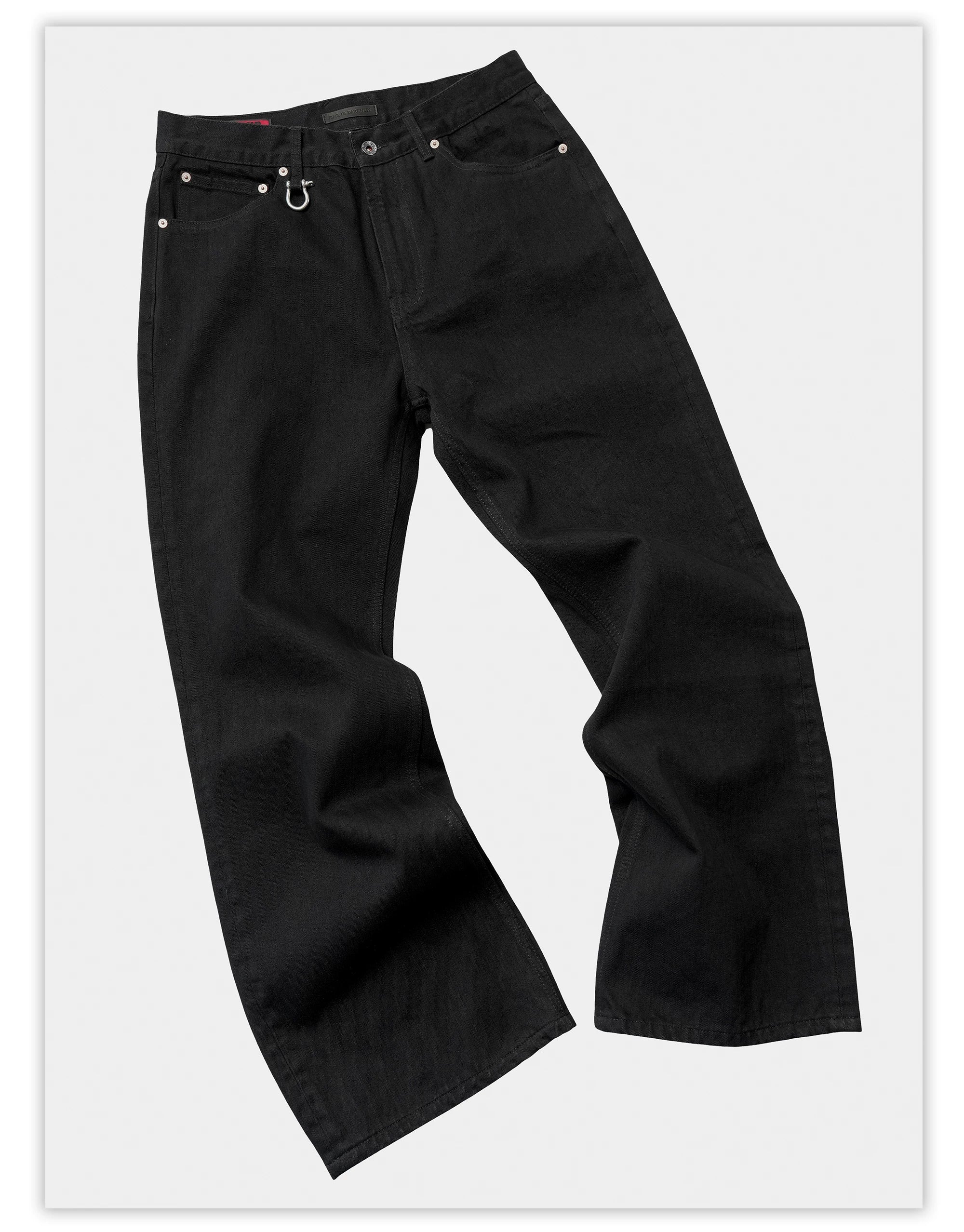 Baggy 15 Oz Rigid Black Jeans