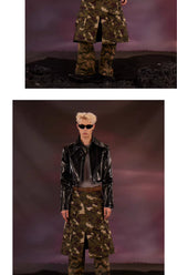 Cute Unisex Military Double-layer Dinosaur Skort