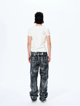 Men's Heavy Silver Straight Leg Jeans