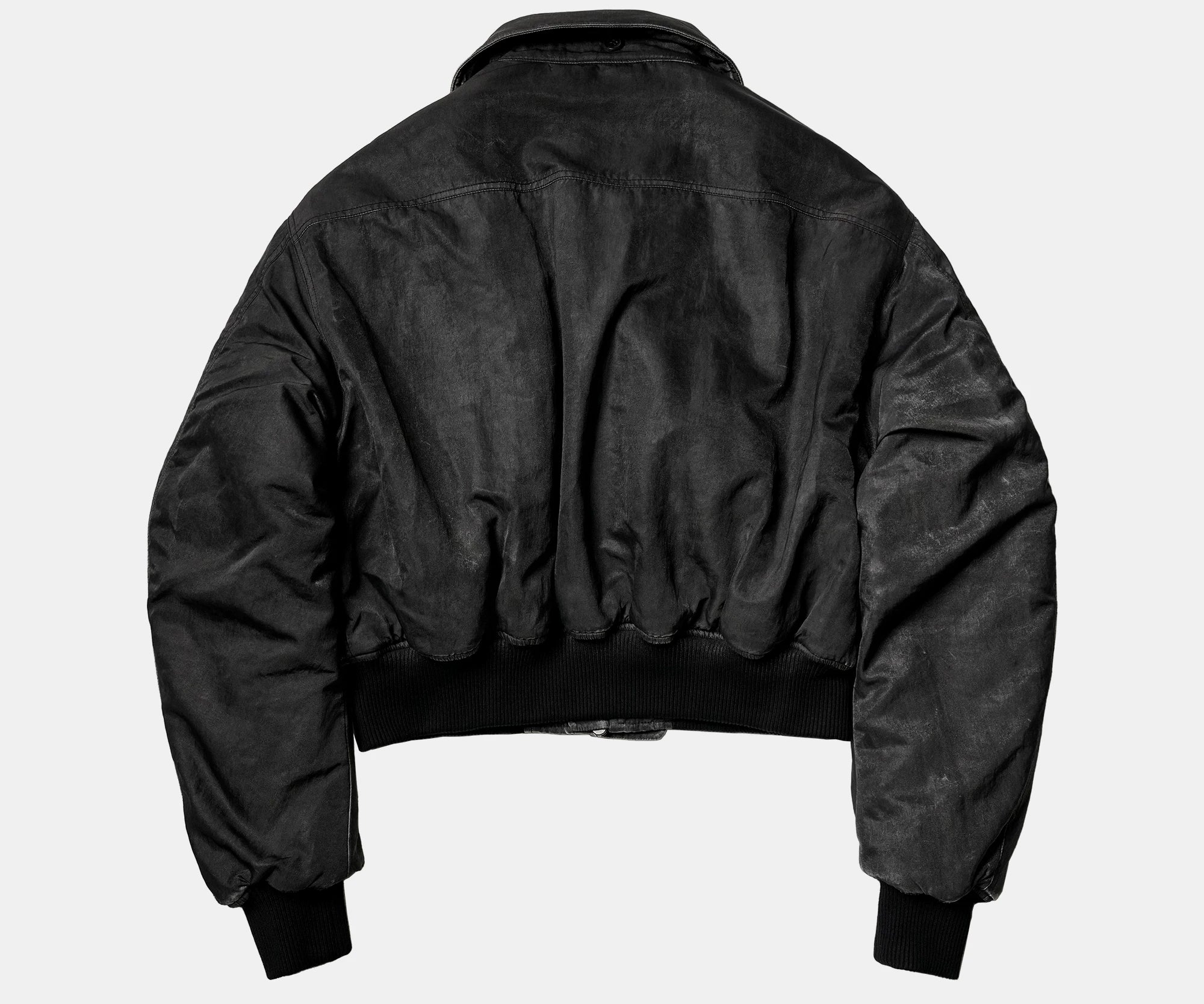 Distressed Boxy Two-Tone 3M Fleece Bomber
