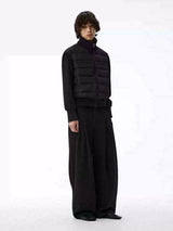 Lightweight Ribbed Stand Collar Down Jacket