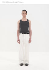 Fitted Straight Leg Patchwork Black-White-Blue Jeans