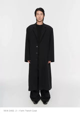 Dual Style Shoulder Pad Trench Coat