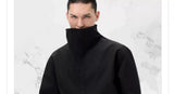 Black Oversized Stand Collar Shirt Jacket