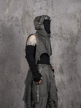 Distressed Patchwork Heavyweight Scavenger Vest