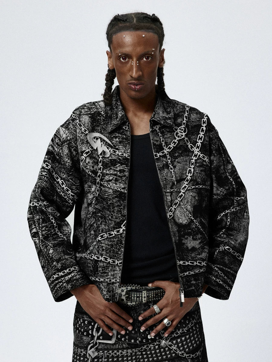 American Chain Print Detroit Work Jacket