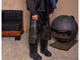 Punk Loose Leather Zippered Cropped Pants