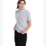 3-Tone Patchwork V-Neck Waffle Tee
