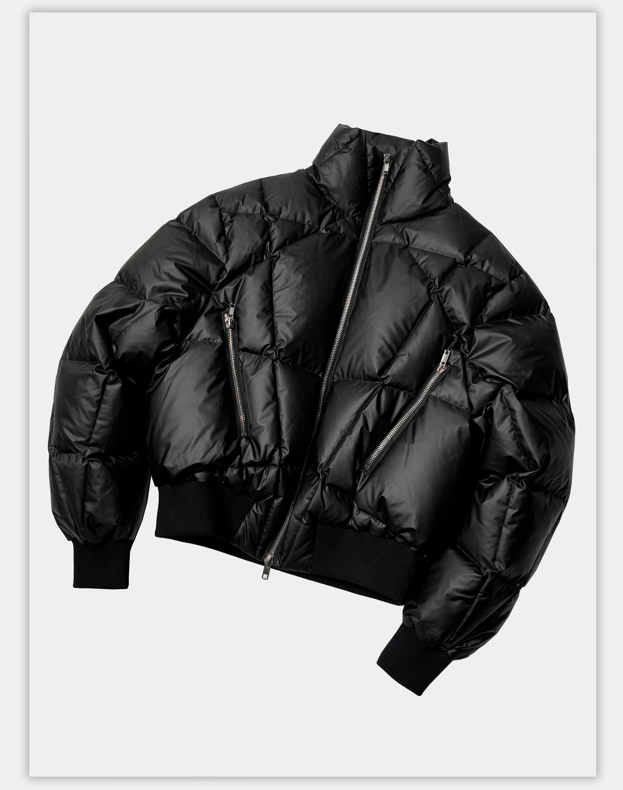 Oversized Zip Collar Puffer Jacket