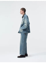 Turkish Washed Frayed Straight Jeans
