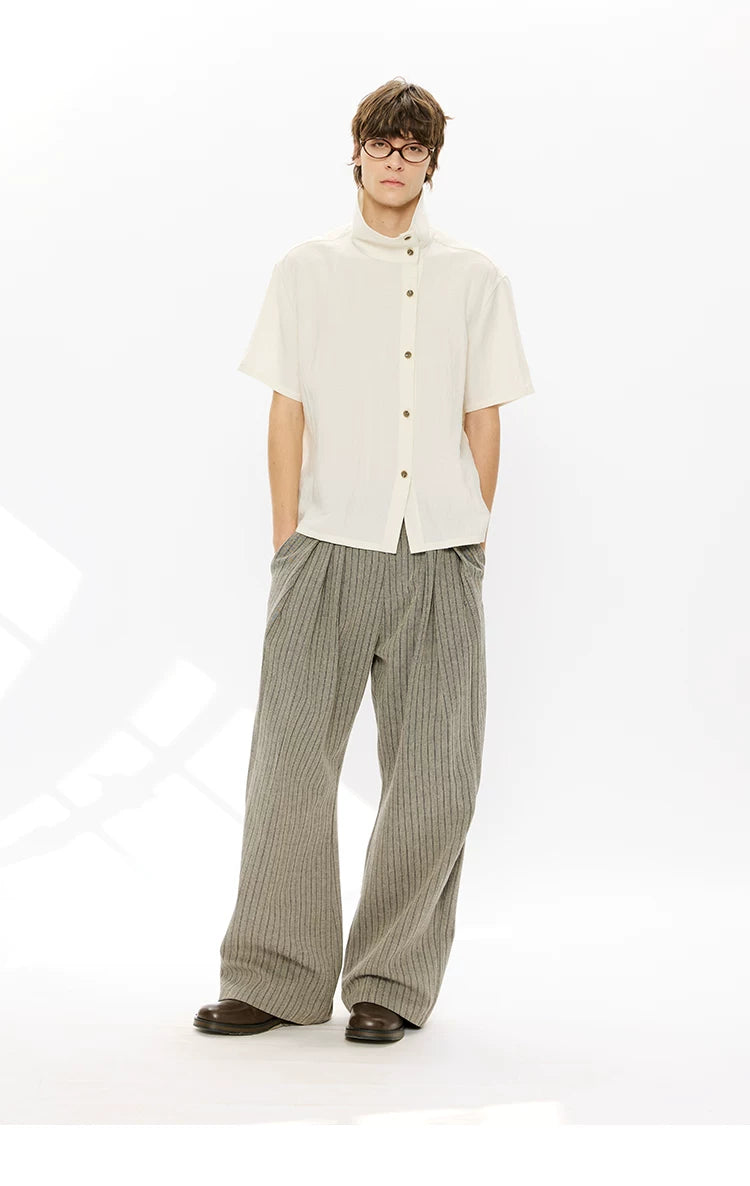Linen Lyocell Short-Sleeve Shirt