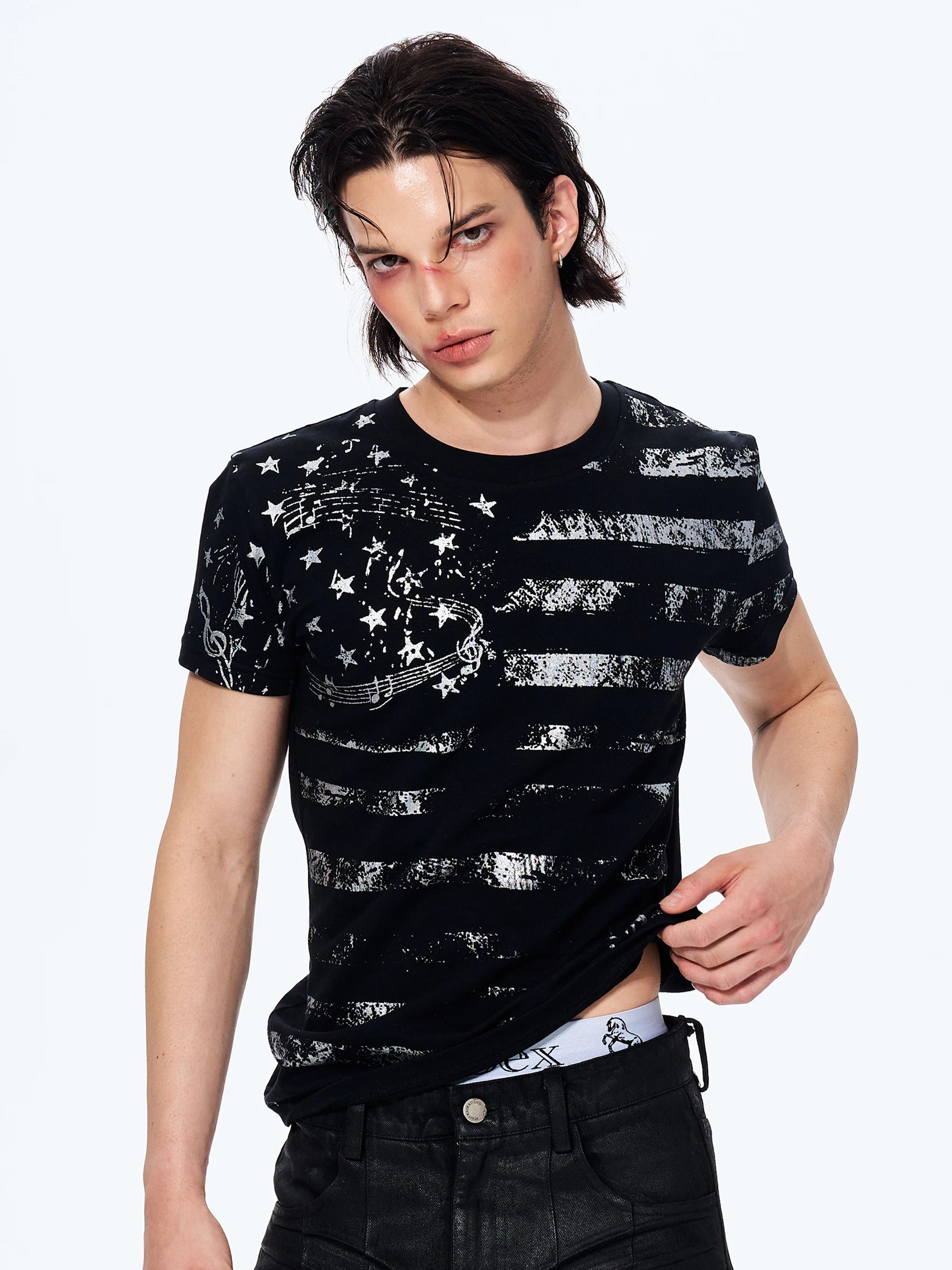 Men's Star Print Street Tee