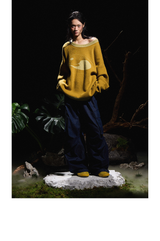 Washed Bamboo Pleated Sash Jeans