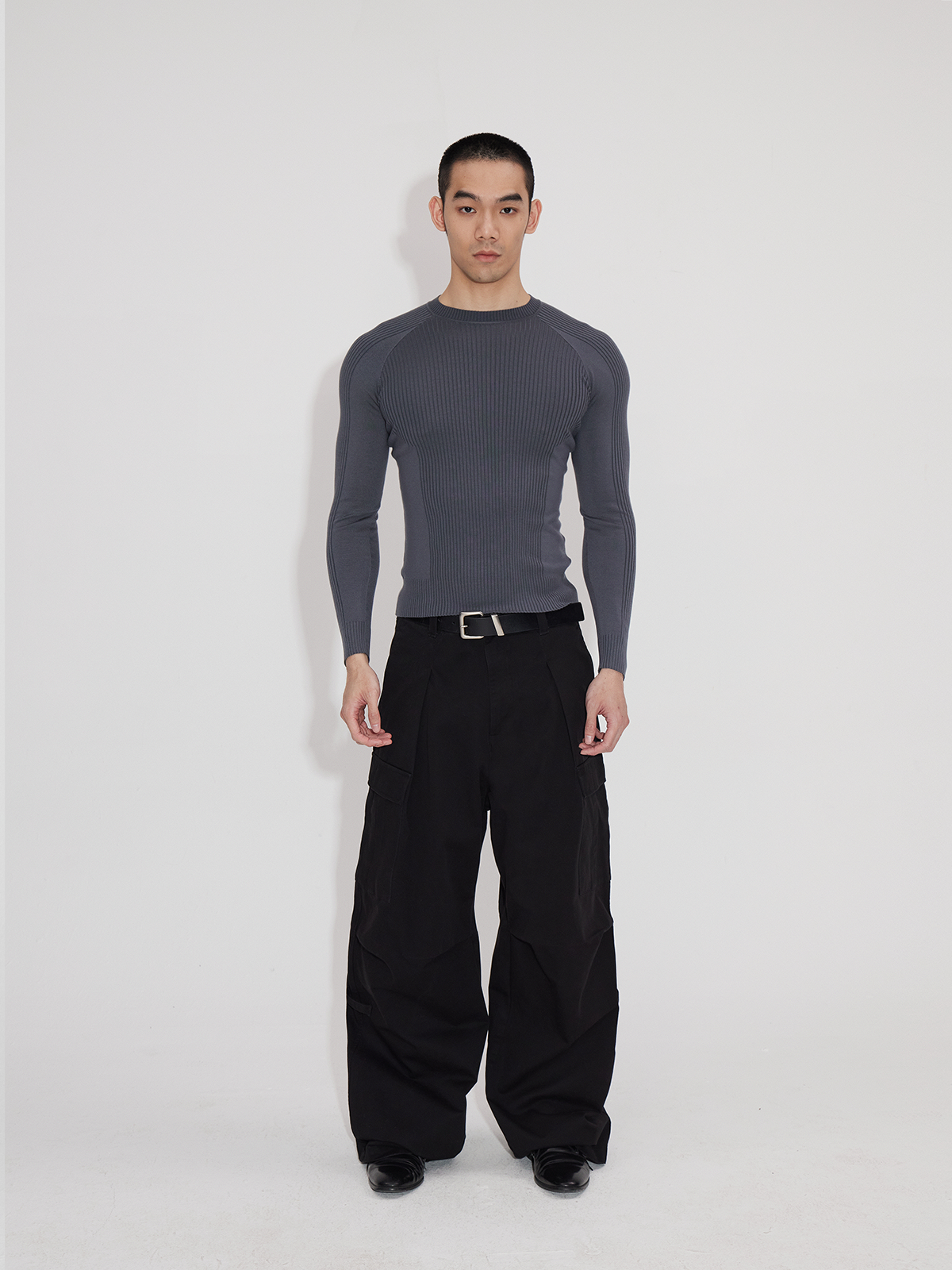Lightweight Ribbed Knit Long Sleeve
