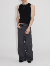 Wrinkle-Resistant V-Neck Cardigan Vest