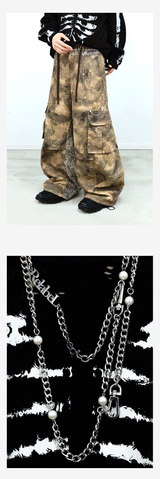 Pearl Segmented Letter Pants Chain