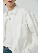 Split Pocket Basic Cotton Shirt