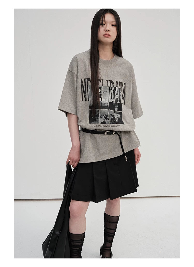 300G Double Yarn Printed Tee