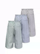 Pleated Plaid Capri Pants