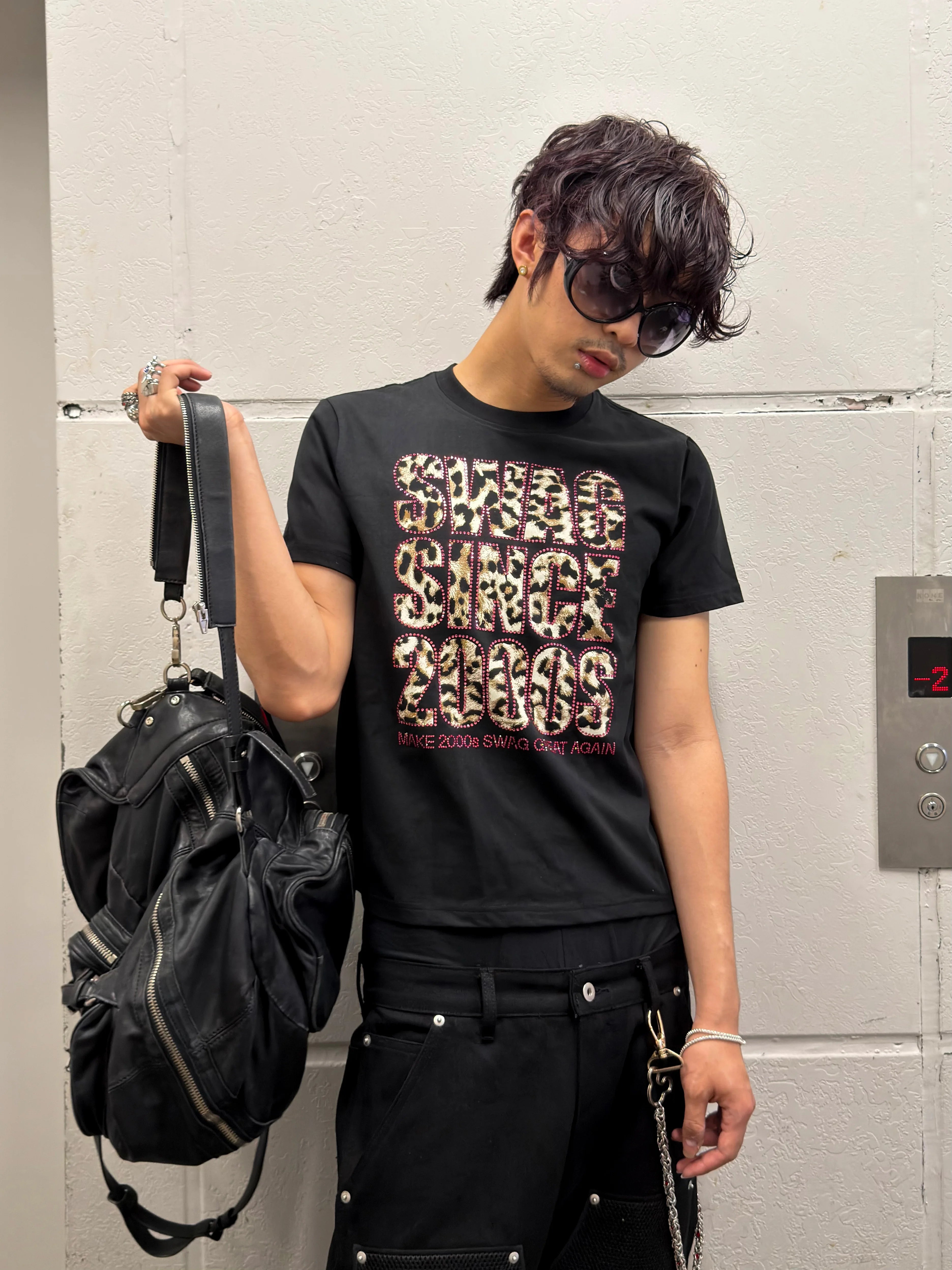 Y2K Fitted Pink Leopard Print Tee