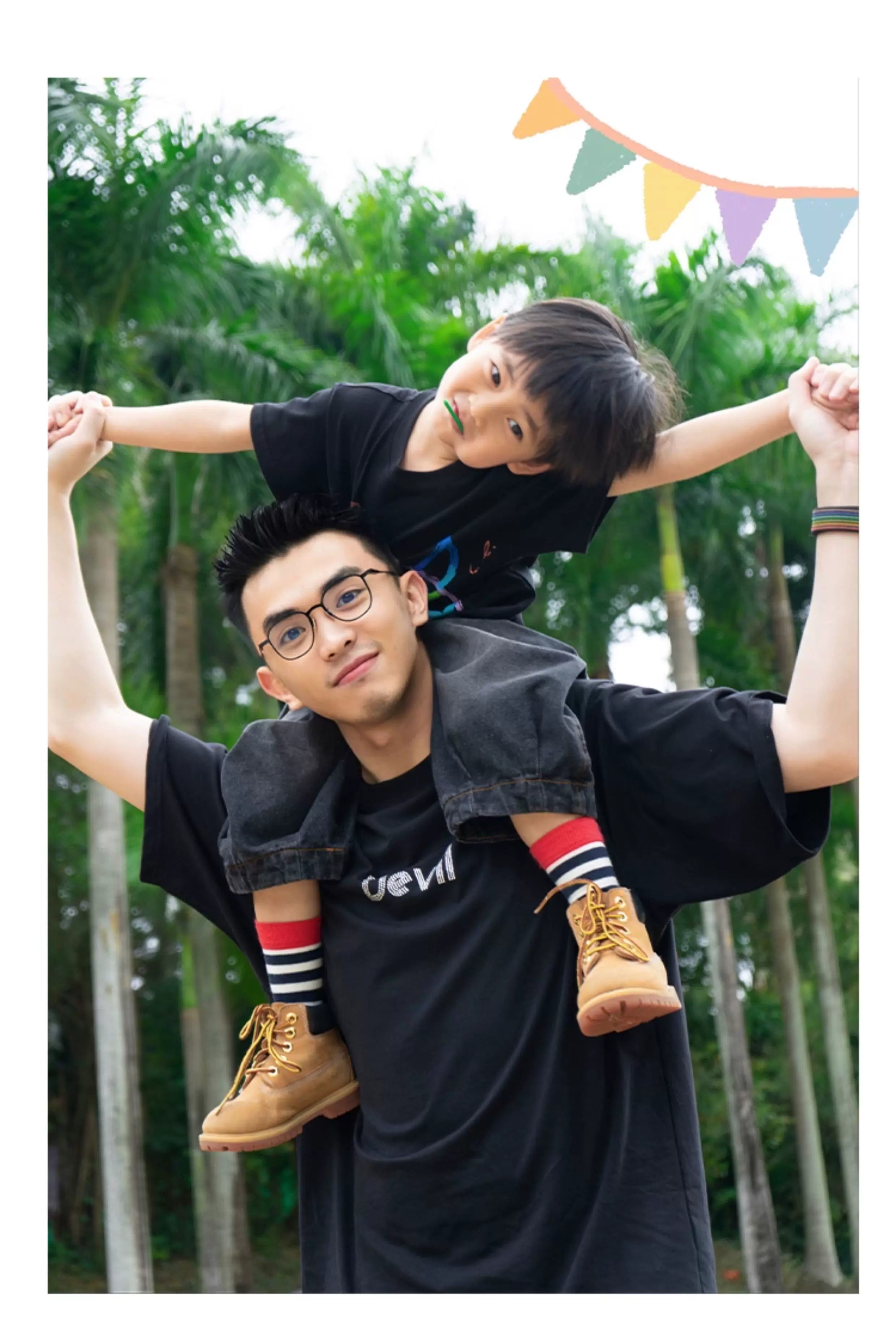 Black Graffiti Devil Wings Cotton Tees