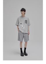 Draped Drawstring Wide Shorts