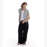 Premium Wool Blend Straight Shoulder Cardigan
