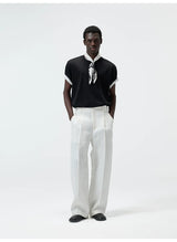 Straight Leg Hemp Linen Blend Pants