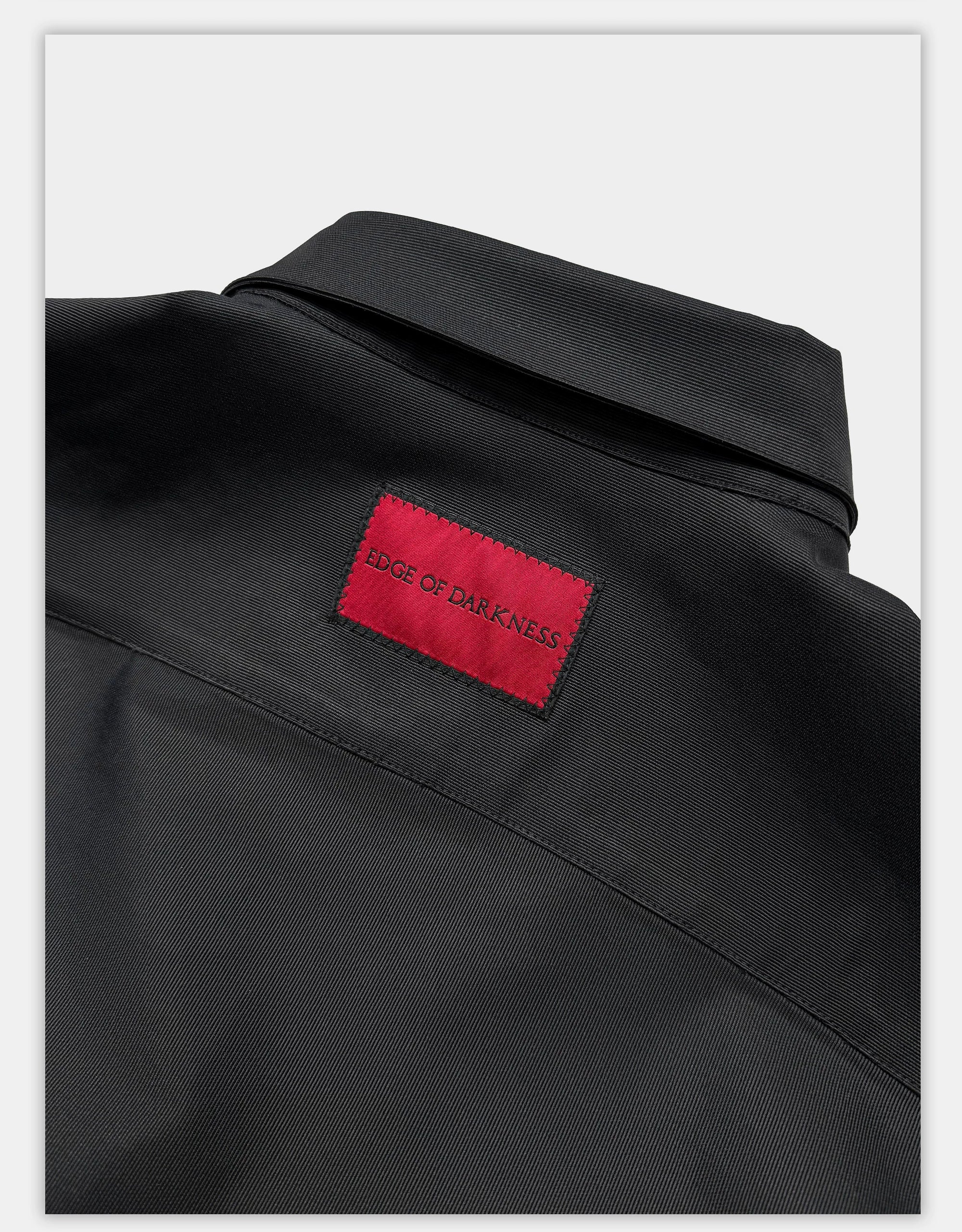 Long Sleeve Ribbed Point Collar Shirt
