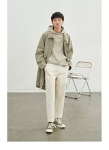 Vintage Herringbone Elastic Waist Cargo Pants
