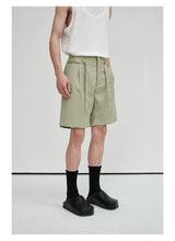Draped Drawstring Elastic Waist Pleated Shorts