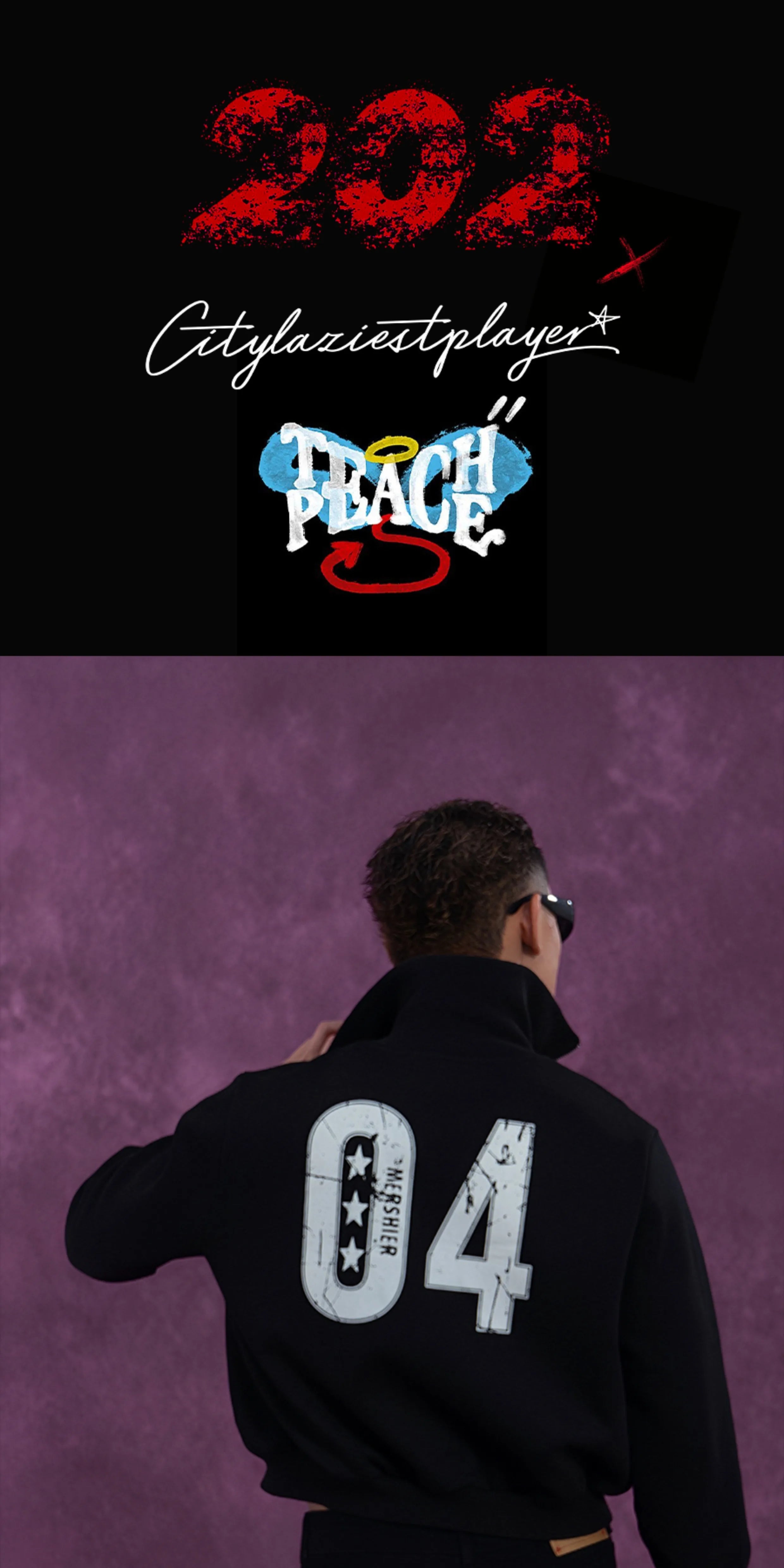 Gray Black Digital Print Zip Jacket