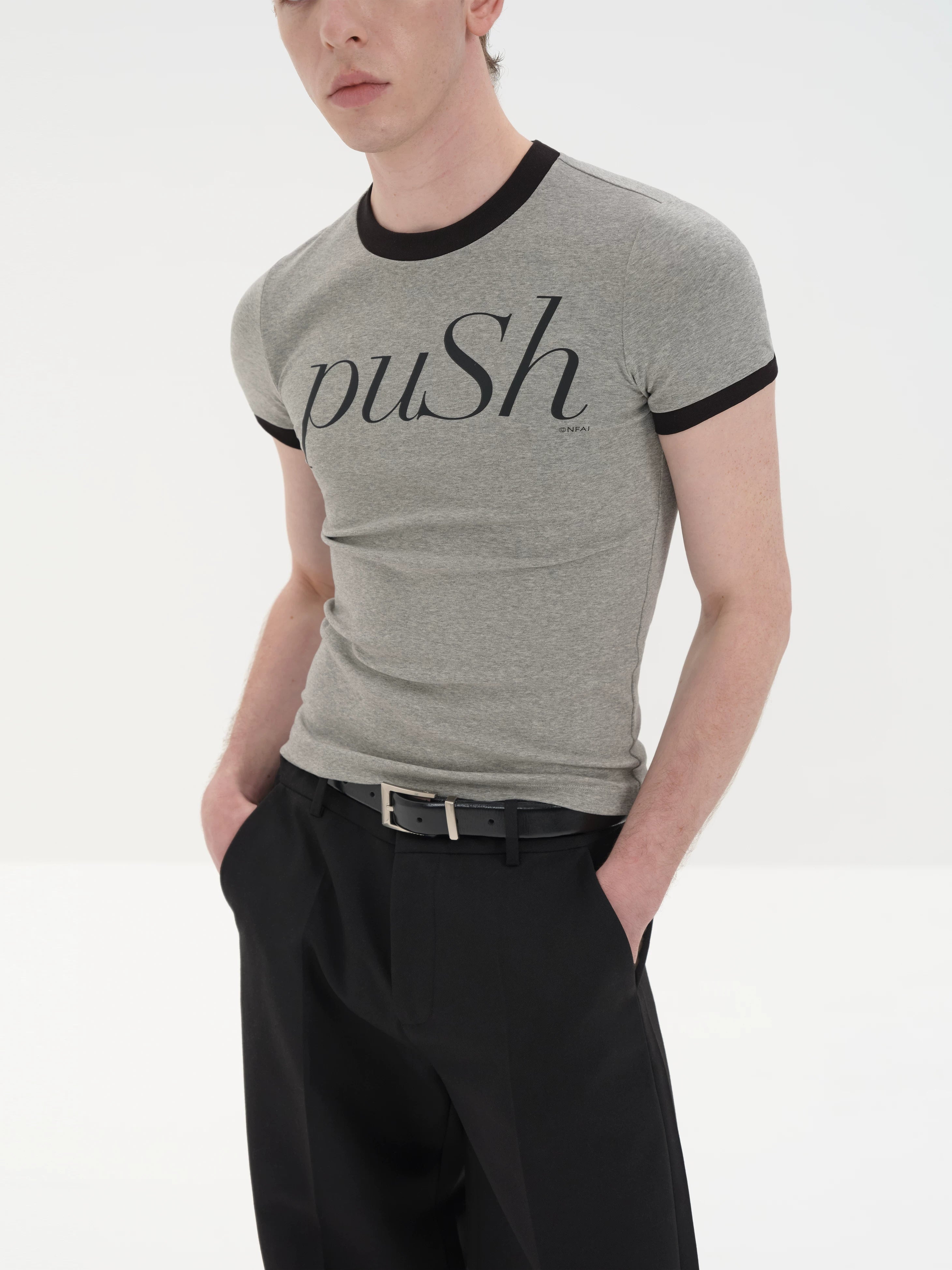 Printed Color Block Push Ringer Tees
