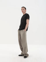 Sand Washed Pleated Tencel Pants