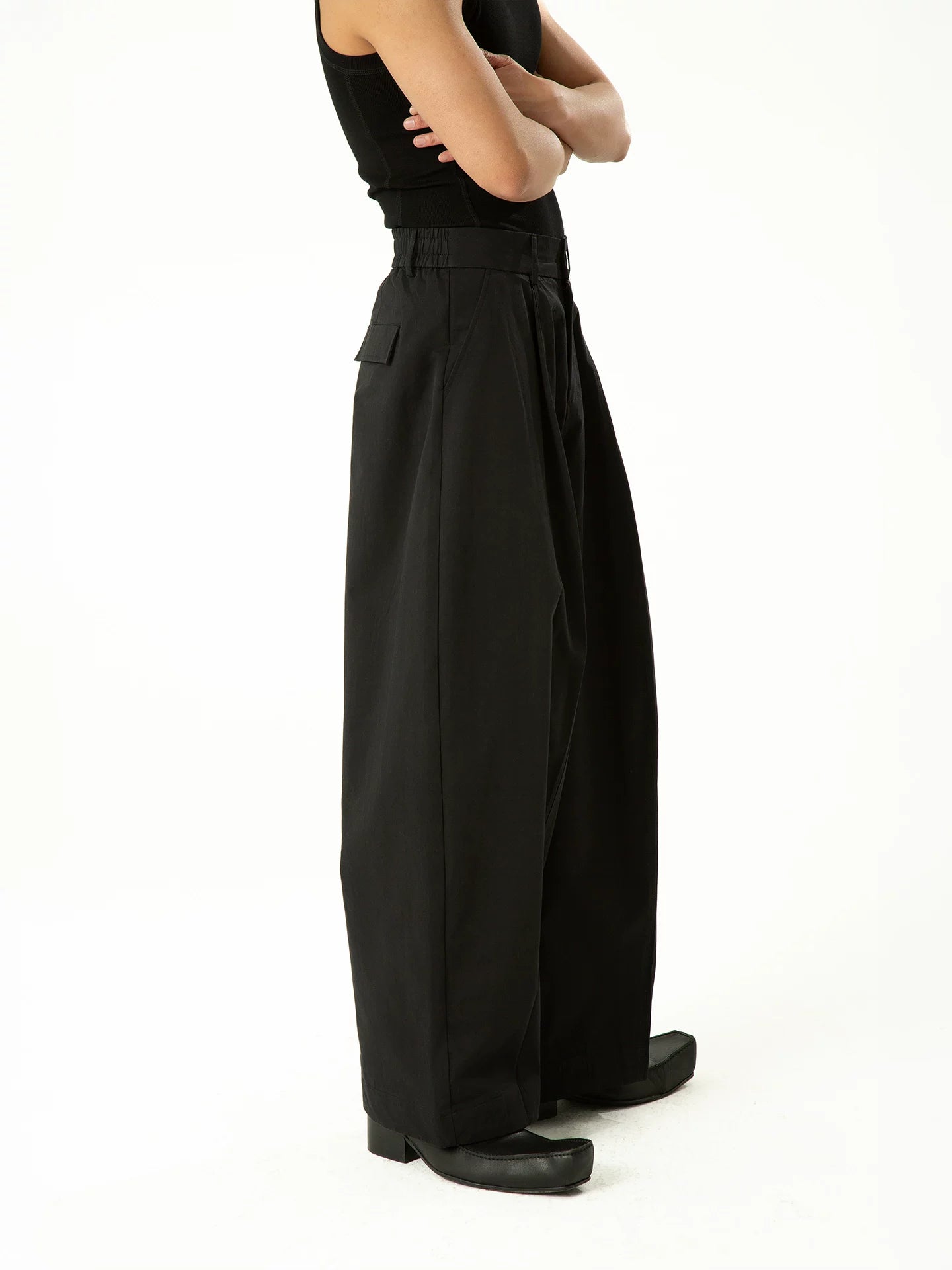 Casual Men's High-waisted Wide Leg Pants