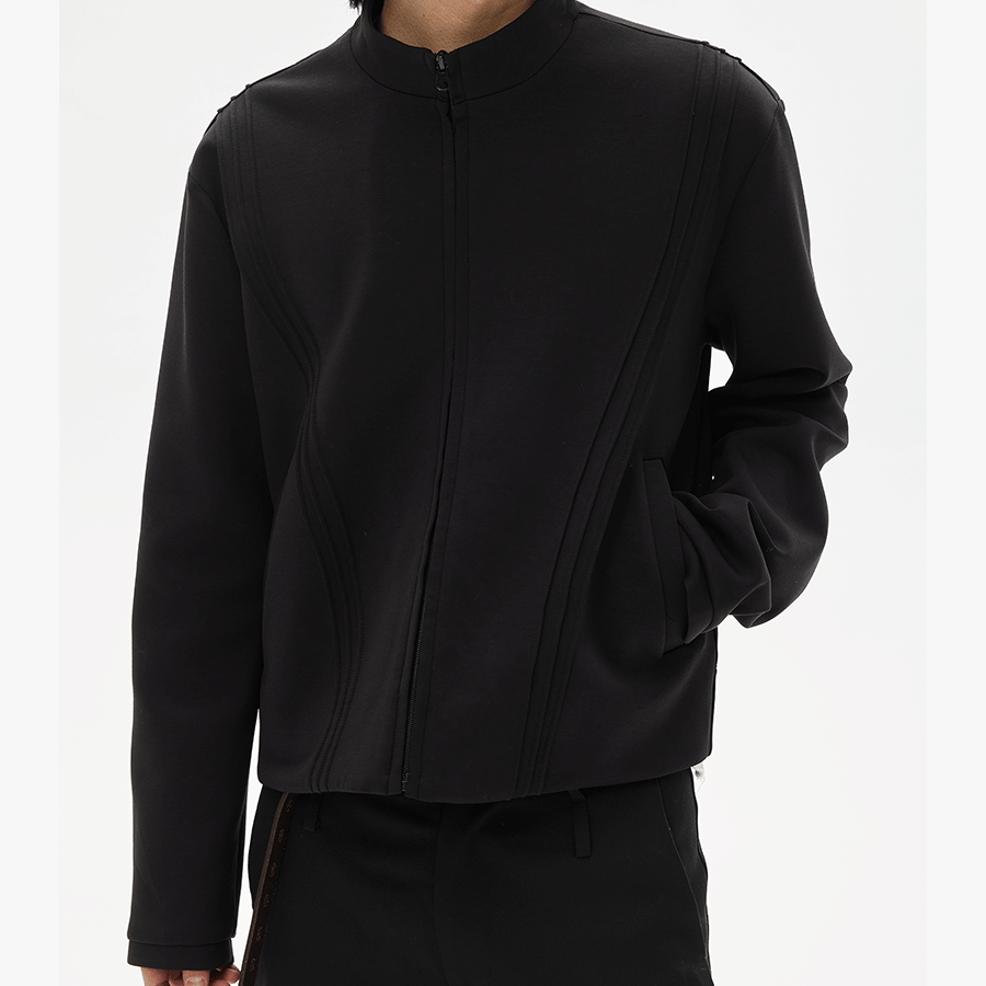 Soft Space Cotton Boxy Zip Sweatshirt