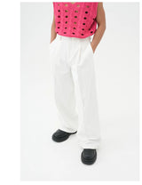 Multicolor Men's Loose Straight Cotton Pants