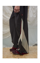 Contrast Paneled Double Cuffed Nylon Pants
