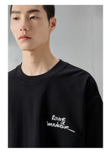 Oversized Heavyweight Printed Embroidered Tee