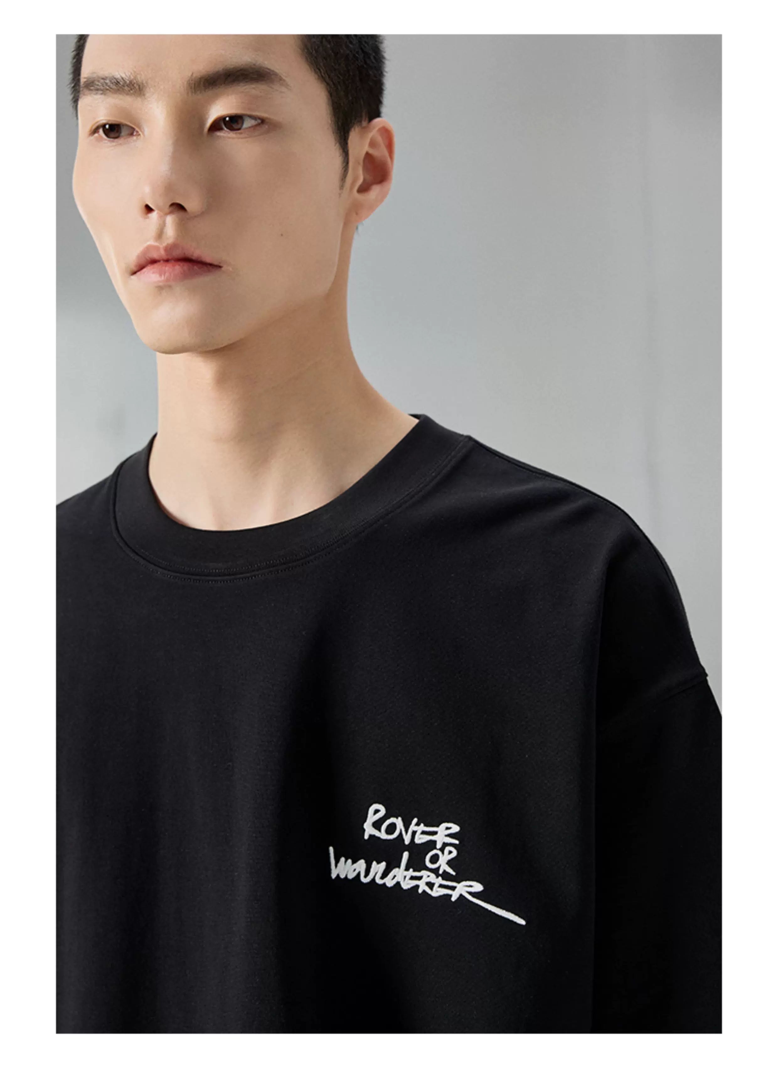 Oversized Heavyweight Printed Embroidered Tee