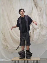 Multi-Length Detachable Patchwork Cargo Pants
