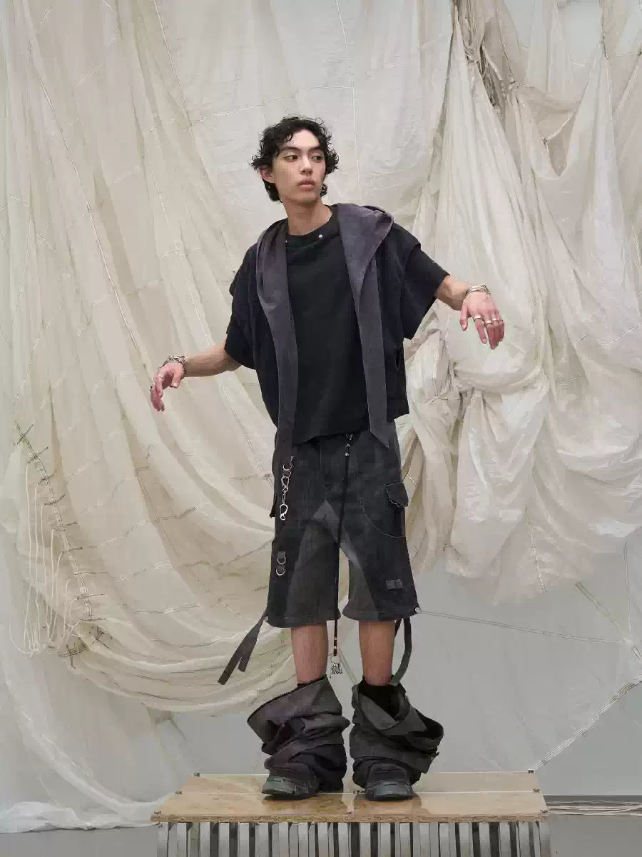 Multi-Length Detachable Patchwork Cargo Pants